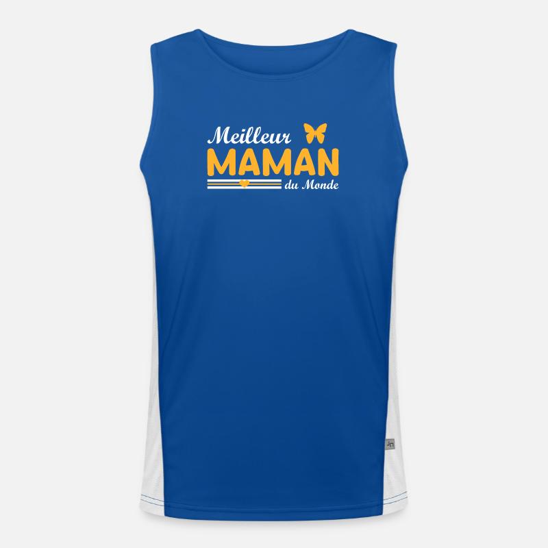 Beste Mutter der Welt Funktionelles Kontrast-Tank Top für Männer 