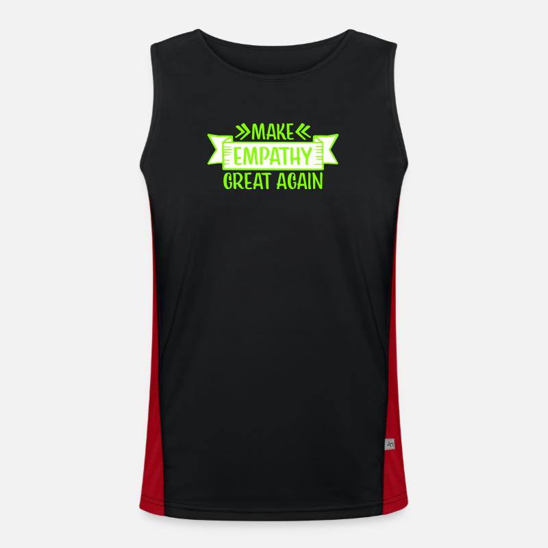Make Empathy Great Again Politisch Statement Hoffn Funktionelles Kontrast-Tank Top für Männer 
