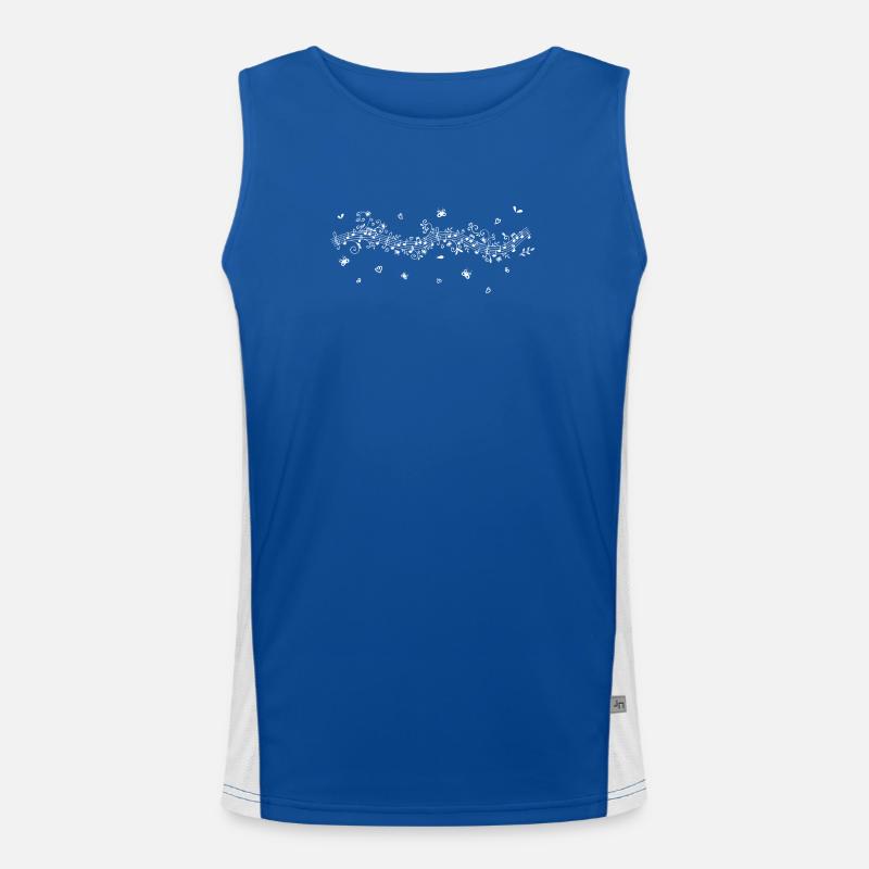 Musical notes Men's Functional Contrast Tank Top 