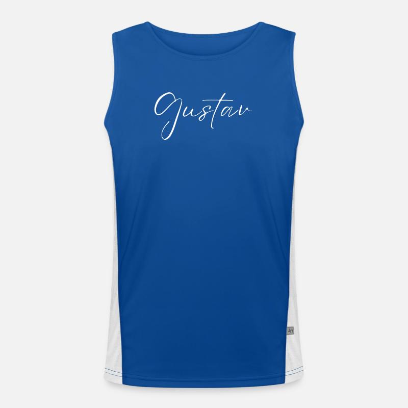 Gustav Nom avec G Nom de garçon Garçon Naissance Bébé Garçon Débardeur respirant contrasté Homme 