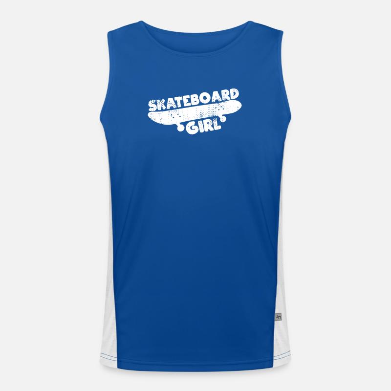 Skateboard Mädchen Funktionelles Kontrast-Tank Top für Männer 