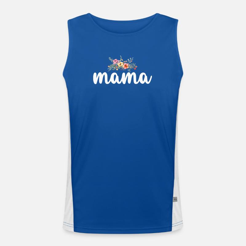 Mama Mutter Funktionelles Kontrast-Tank Top für Männer 