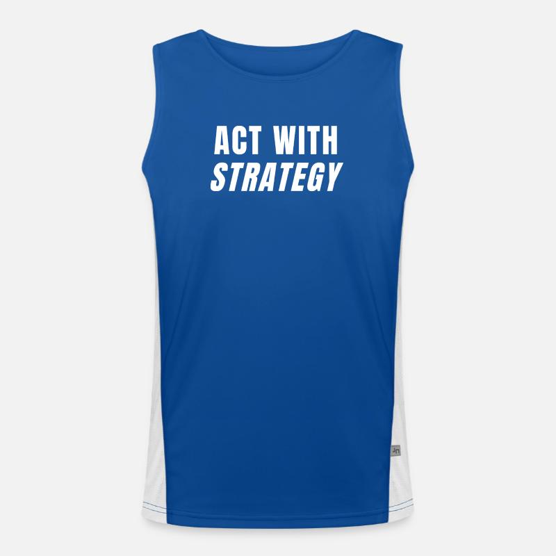 Act With Strategy Success Mindset Power Growth Débardeur respirant contrasté Homme 