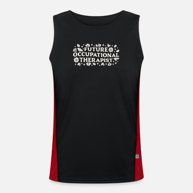 Future occupational therapist student motivation - Men's Functional Contrast Tank Top  - black/red