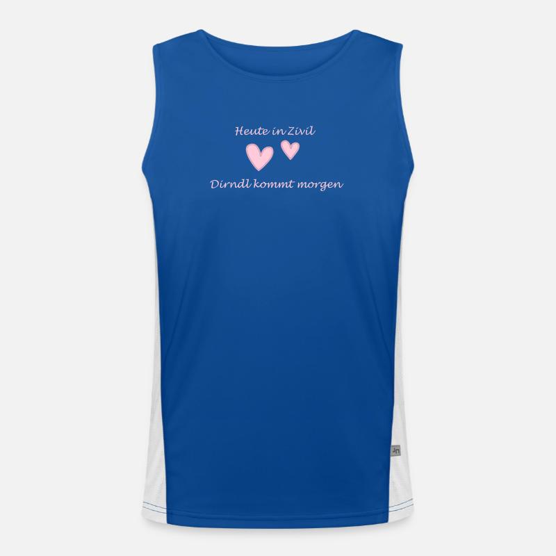 Mein Dirndl ist in der Wäsche  Funktionelles Kontrast-Tank Top für Männer 