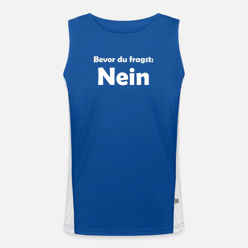 Bevor du fragst Nein Funktionelles Kontrast-Tank Top für Männer 