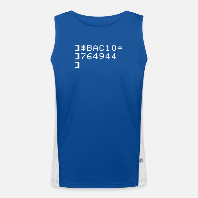 Bacio BAC10 8-bits Esadecimal Code Nerd Pixel Art Débardeur respirant contrasté Homme 