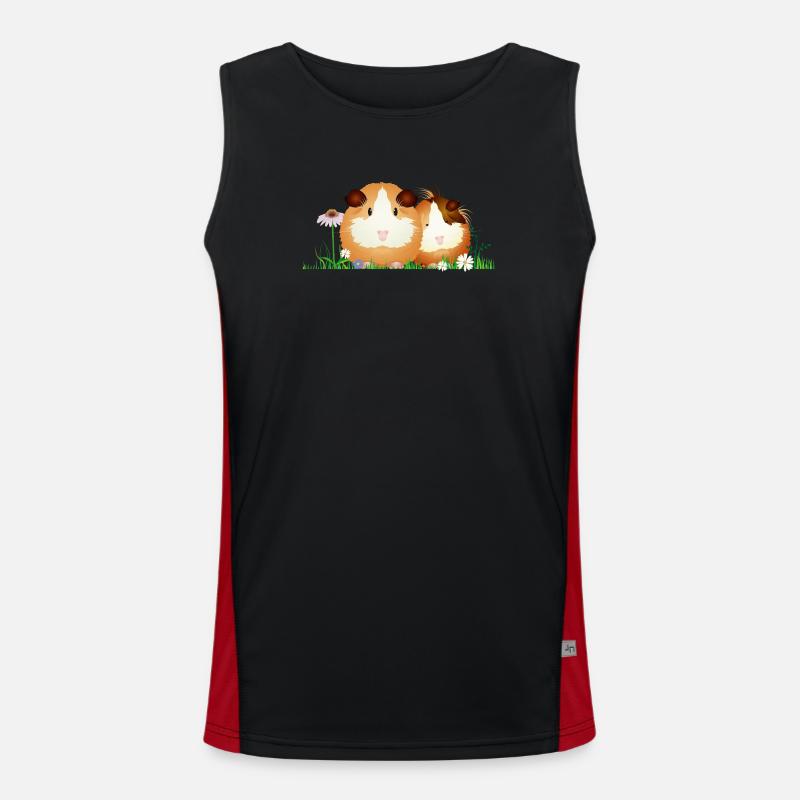 Deux cochons d’Inde dans le pré – l’harmonie Débardeur respirant contrasté Homme 