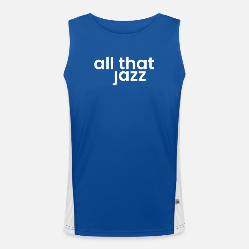 Jazz Phrase Bold Typography Men's Functional Contrast Tank Top 
