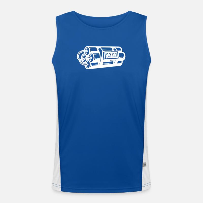 Time Bomb Explosive Dynamite Men's Functional Contrast Tank Top 