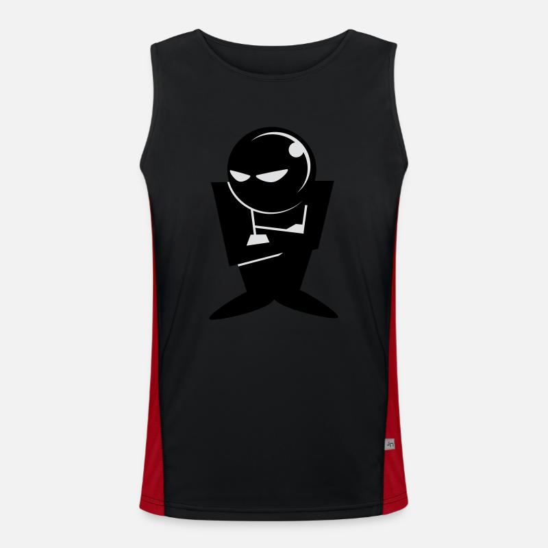 Grumpy - Men's Functional Contrast Tank Top  - black/red