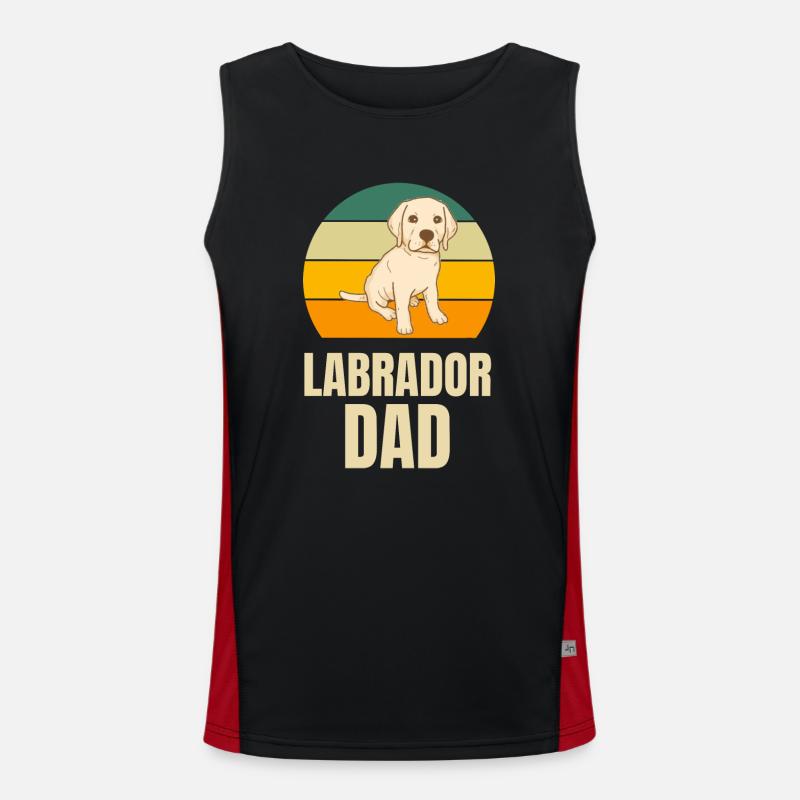 Rétro Labrador Papa Débardeur respirant contrasté Homme 