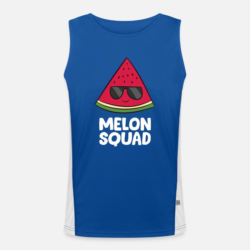 Pastèque - Melon Squad avec des lunettes de soleil Débardeur respirant contrasté Homme 