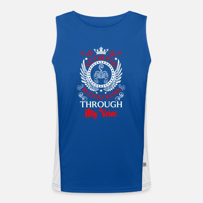 Scorpio Birthday Astro Element Men's Functional Contrast Tank Top 