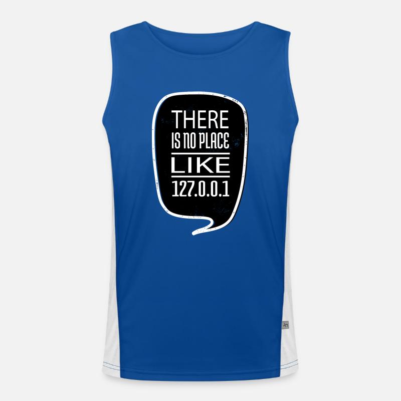 backend developer funny sayings present Men's Functional Contrast Tank Top 