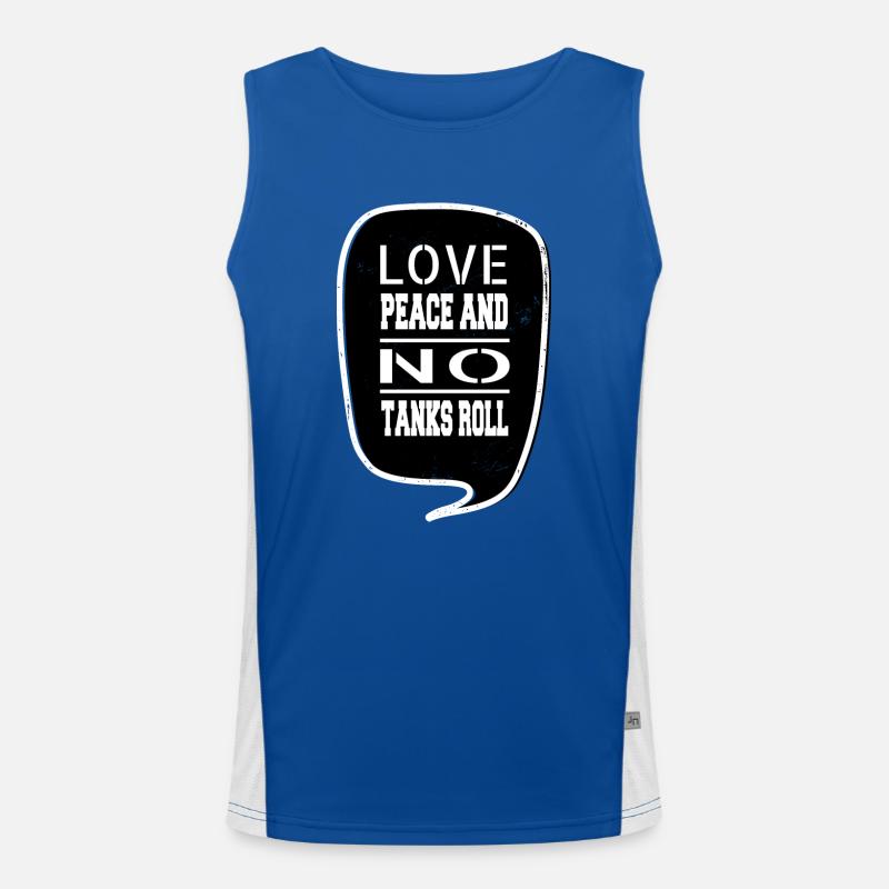 happy fun green peace symbol present child Funktionelles Kontrast-Tank Top für Männer 