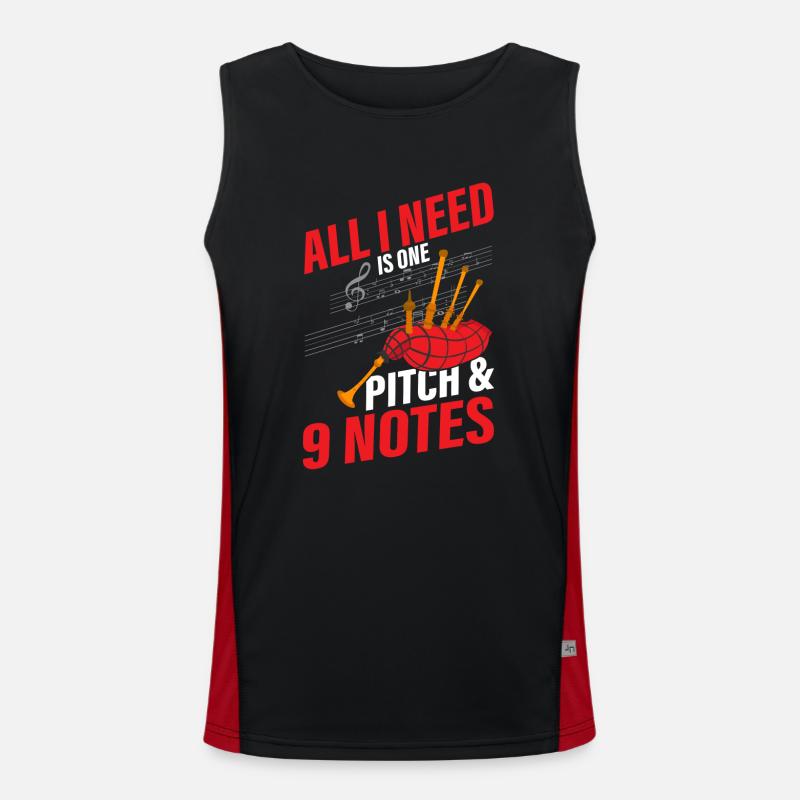 Tout ce dont j’ai besoin, c’est d’un emplacement et 9 notes de cornemuse Débardeur respirant contrasté Homme 