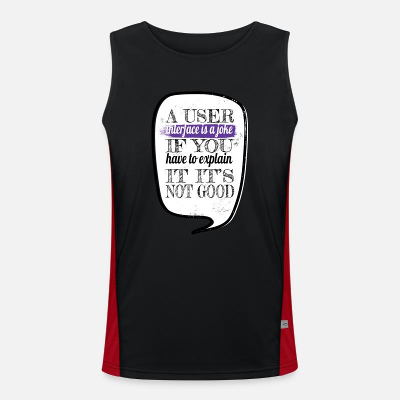 Hacker Fans Bio Hack Quote Birthday Present Men's Functional Contrast Tank Top 