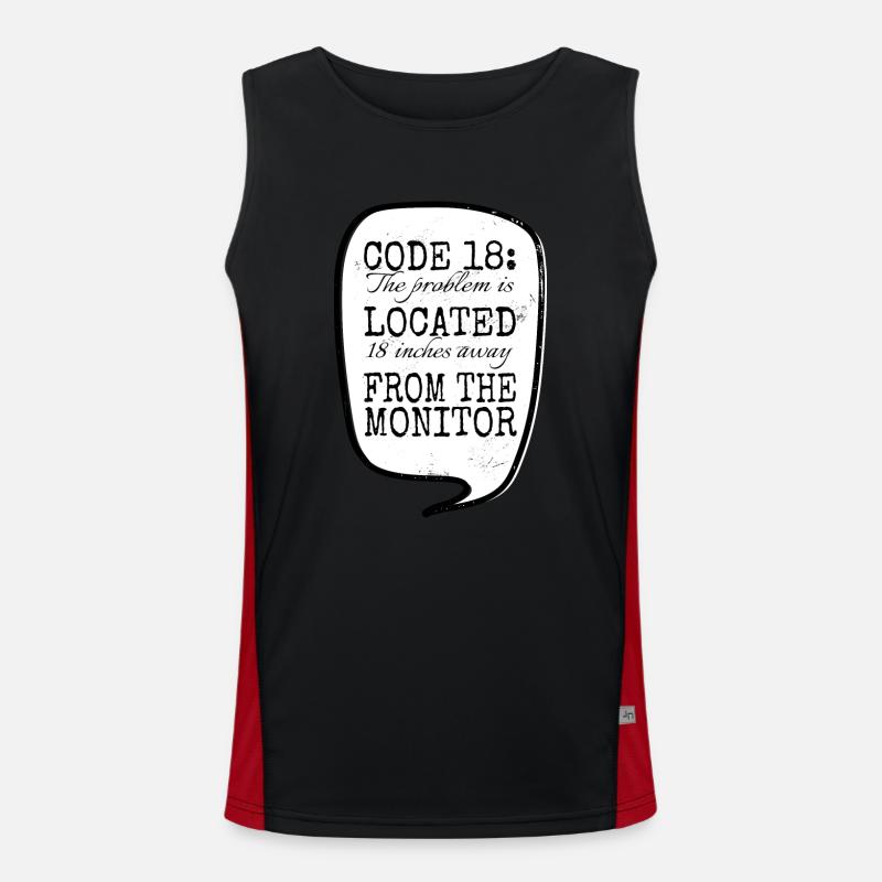 Informatique Cool Coding Fingers Hacking Blagues Débardeur respirant contrasté Homme 