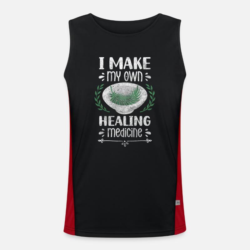 Medicinal potion plants diseases Men's Functional Contrast Tank Top 
