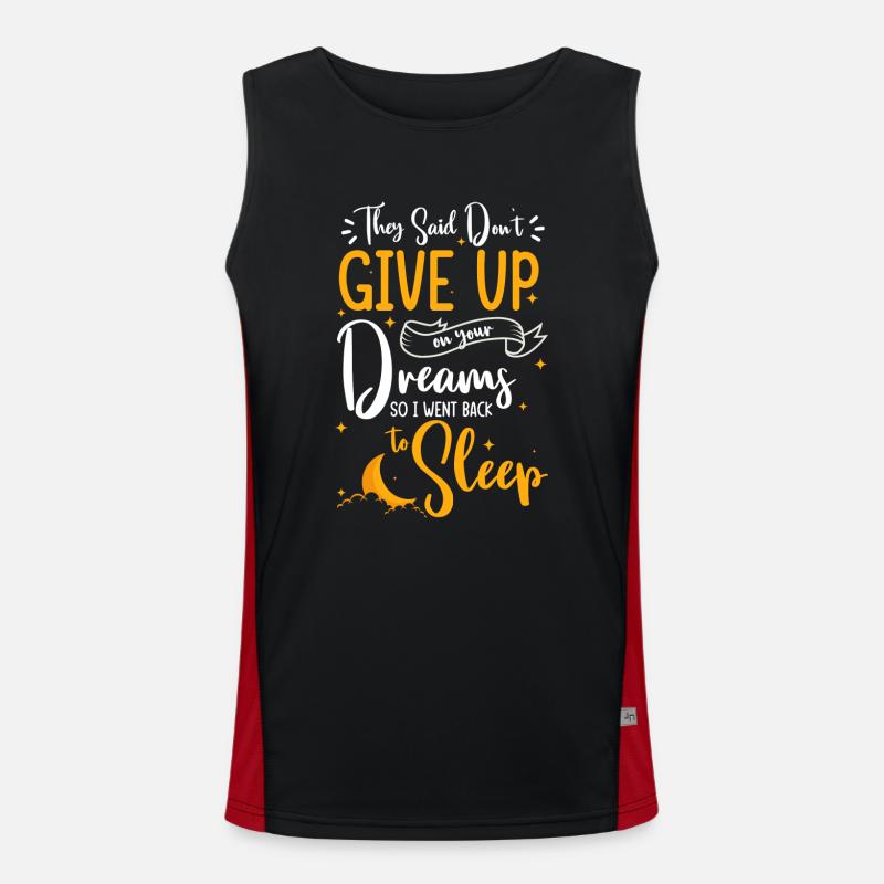 Sleep, late risers, relax, rest Men's Functional Contrast Tank Top 