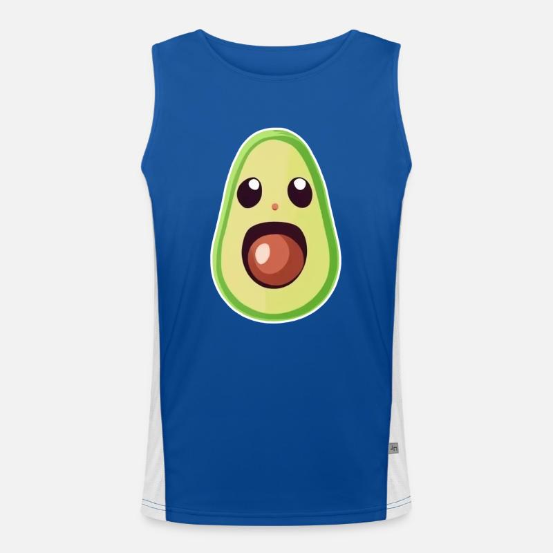 Süße Avocado Funktionelles Kontrast-Tank Top für Männer 