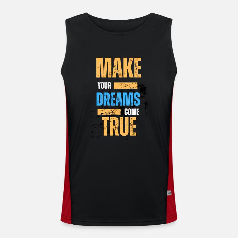 MAKE YOUR DREAMS COME TRUE Funktionelles Kontrast-Tank Top für Männer 