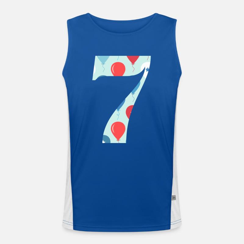 7th anniversary balloon Men's Functional Contrast Tank Top 