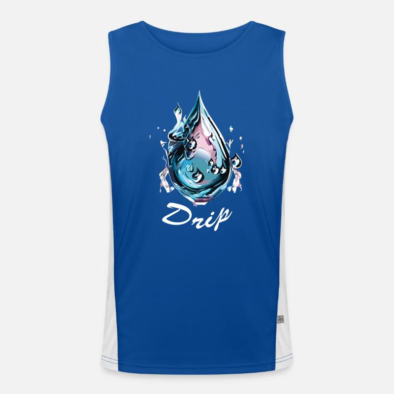 Chrom Wassertropfen Funktionelles Kontrast-Tank Top für Männer 