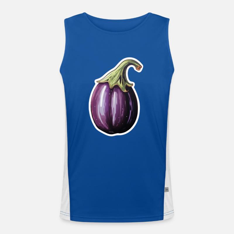 Aubergine bulbeuse Débardeur respirant contrasté Homme 