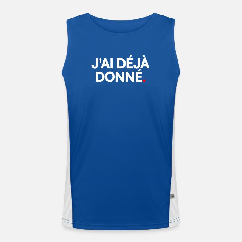 J'ai déjà donné Débardeur respirant contrasté Homme 