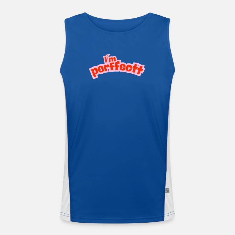 Perfektes Pink Funktionelles Kontrast-Tank Top für Männer 