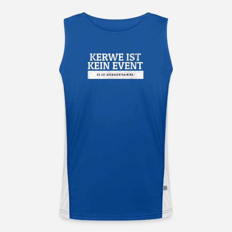 SARCASM - Kerwe is endurance training. Men's Functional Contrast Tank Top 