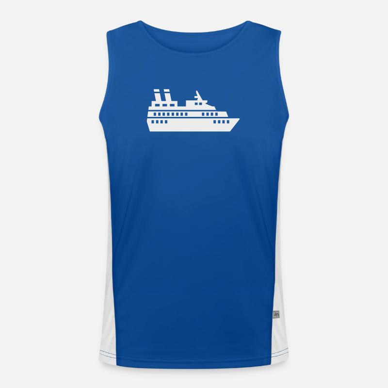 Kreuzfahrtschiff Silhouette Kreuzfahrt Schiff Funktionelles Kontrast-Tank Top für Männer 