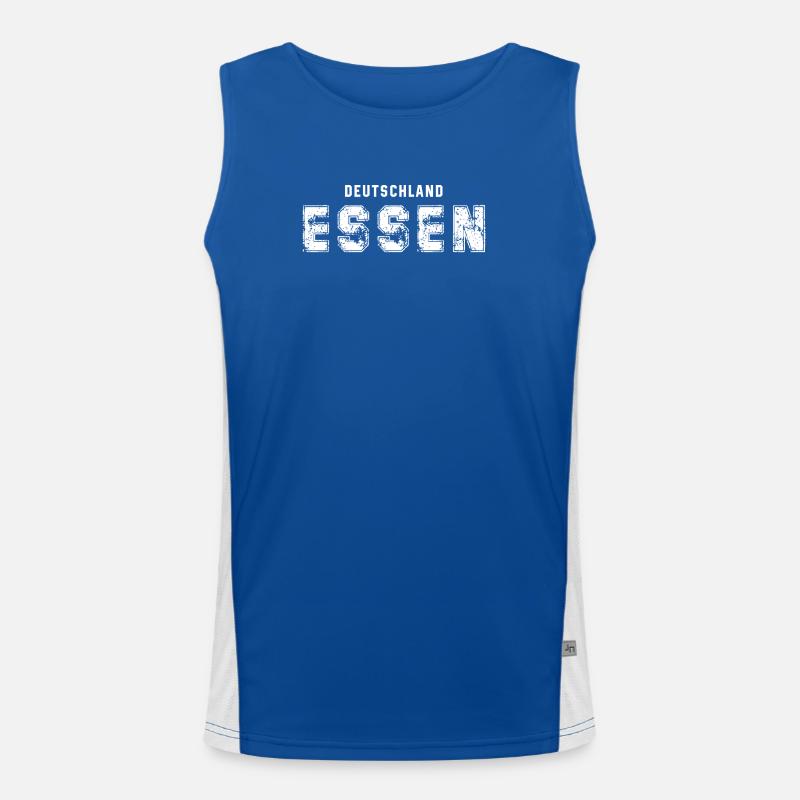 Deutscher Querformatdruck Funktionelles Kontrast-Tank Top für Männer 