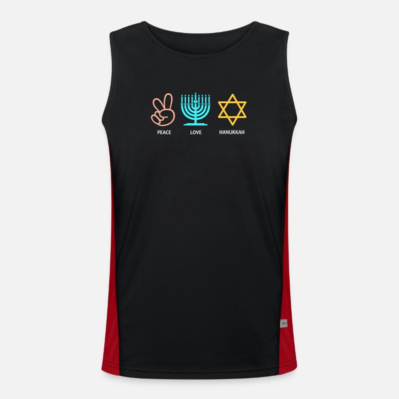 Hanoukka Hanoukka Hanoucca Débardeur respirant contrasté Homme 