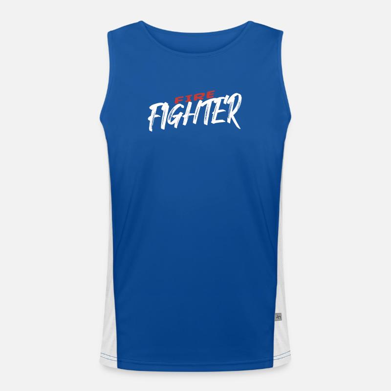 Fire Fighter Firefighter Firefighter Men's Functional Contrast Tank Top 