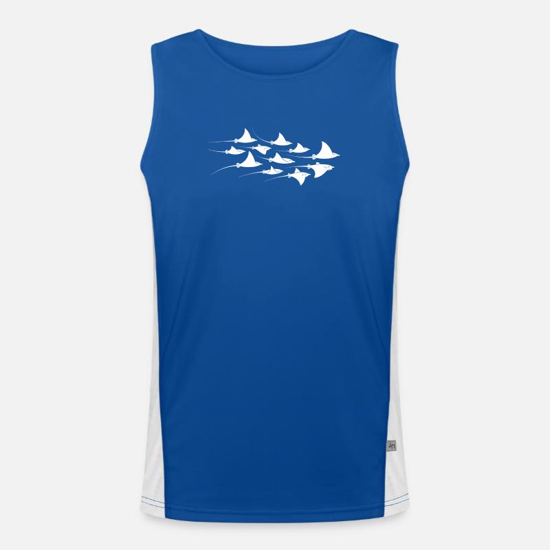 Manta Rochen Teufelsrochen Stachelrochen Taucher Funktionelles Kontrast-Tank Top für Männer 