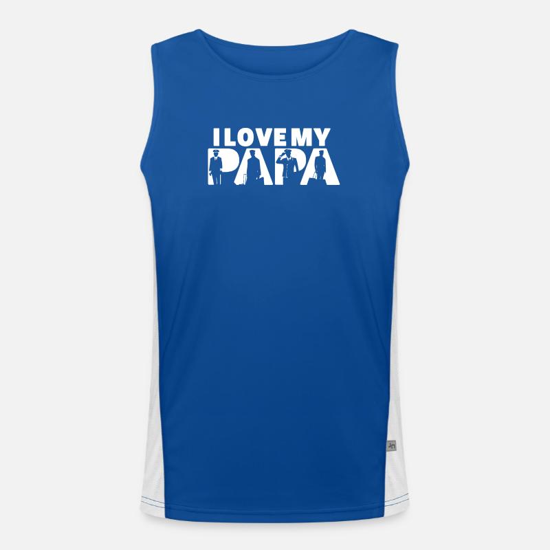 Ich liebe meinen Papa Pilot Luftfahrt Vaterschaft Pilot Pilot Papa Funktionelles Kontrast-Tank Top für Männer 