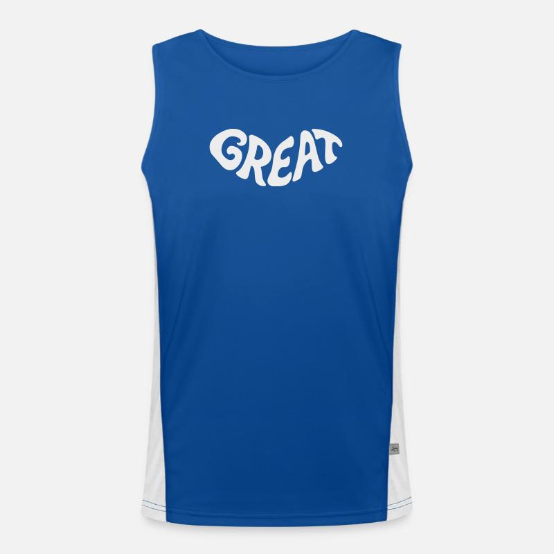 Great, Great Bubbel Word Design Men's Functional Contrast Tank Top 