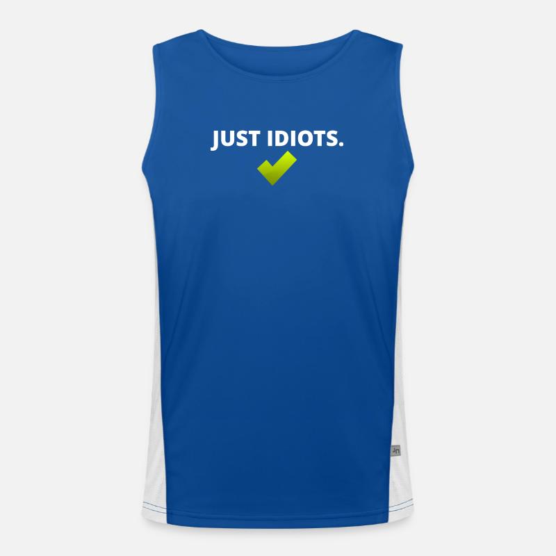 Just Idiots Funktionelles Kontrast-Tank Top für Männer 