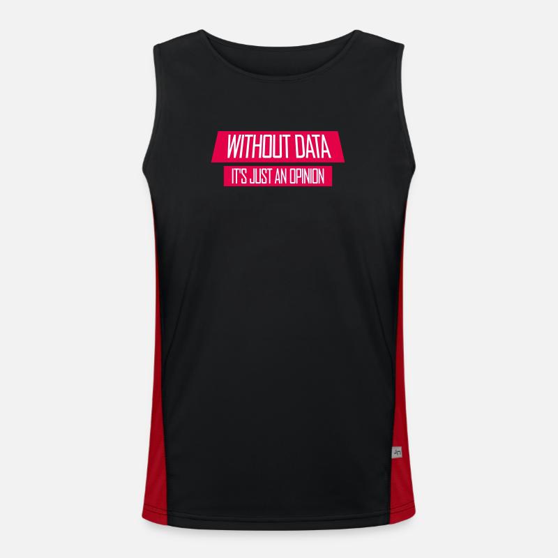 Without Data It's Just An Opinion Statistics Nerd Men's Functional Contrast Tank Top 