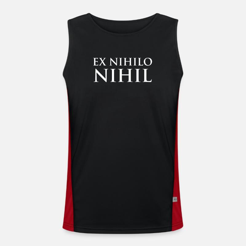 Ex nihilo nihil - Men's Functional Contrast Tank Top  - black/red