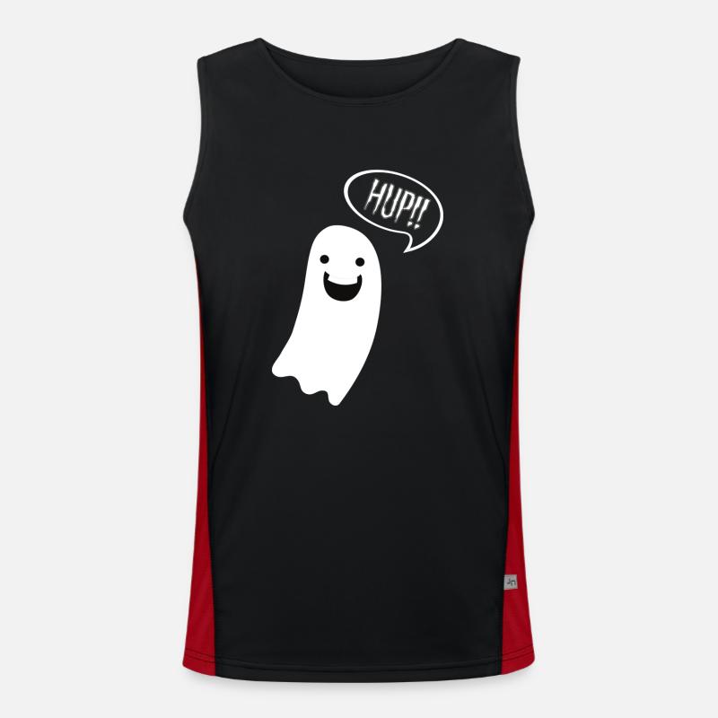 Geist Ghost Boo Hup Halloween Funktionelles Kontrast-Tank Top für Männer 
