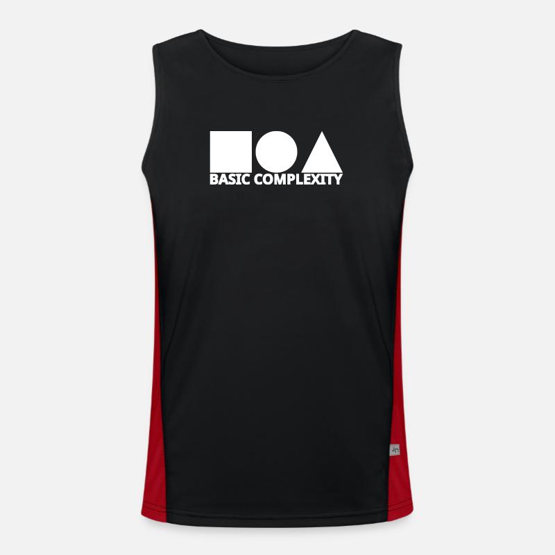 Basic complexity - Men's Functional Contrast Tank Top  - black/red