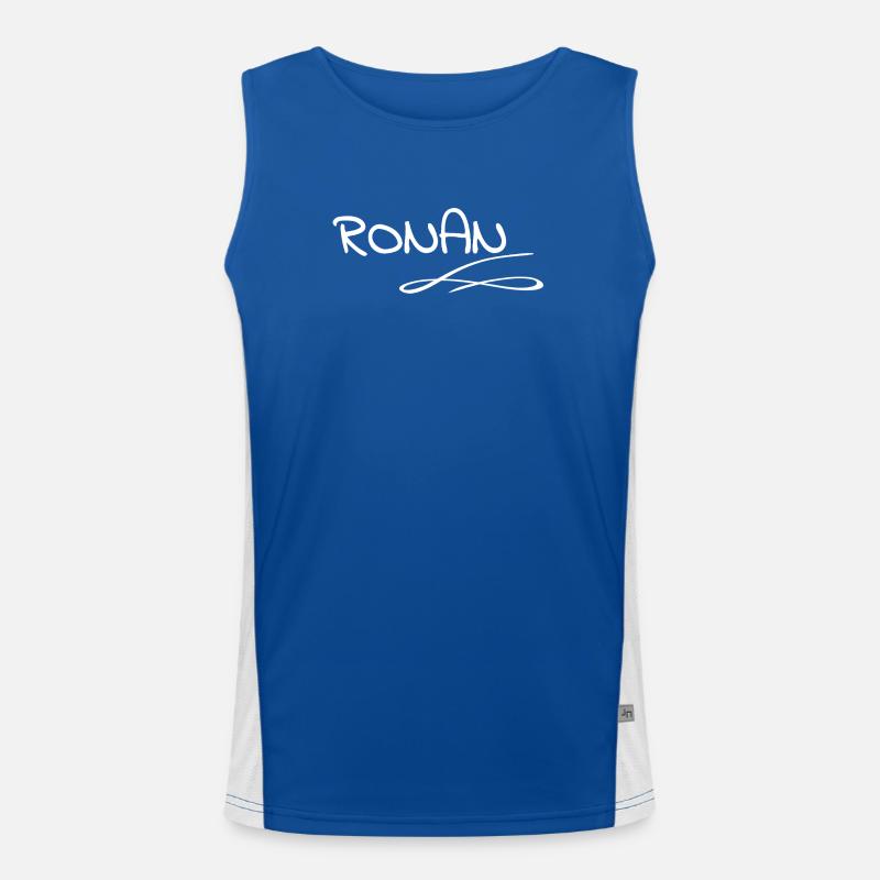 Abstract Line Art Ronan Men's Functional Contrast Tank Top 