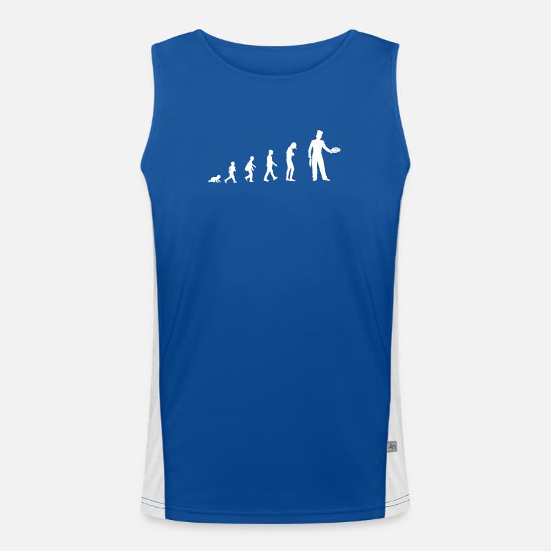 Evolution zum Bäcker Funktionelles Kontrast-Tank Top für Männer 