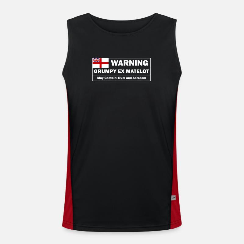 Grumpy Ex-matelot - Men's Functional Contrast Tank Top - black/red