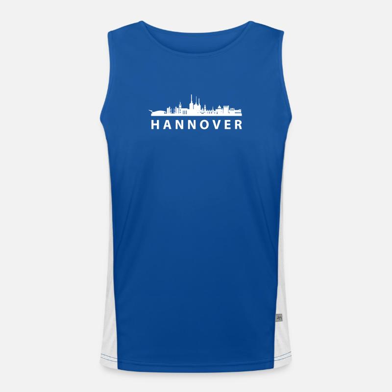 Hanover Skyline Silhouette design Men's Functional Contrast Tank Top 
