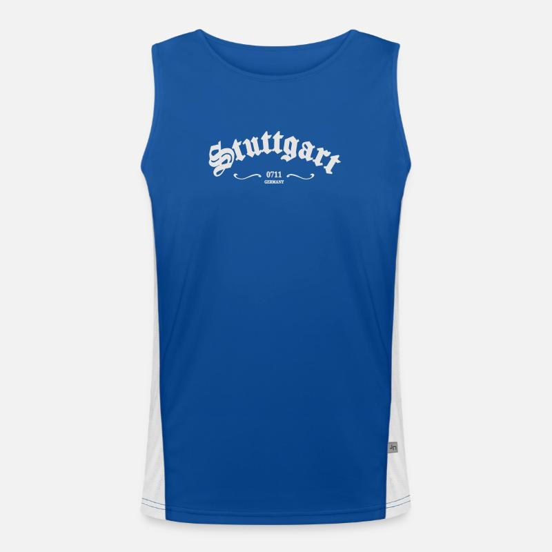 Stuttgart 0711 Funktionelles Kontrast-Tank Top für Männer 